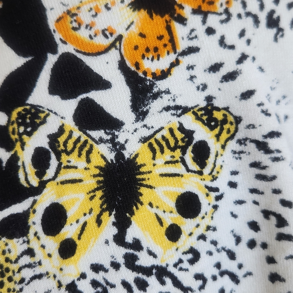 Venue Vintage Inspired Y2K Nostalgic Beaded Butterfly Cardigan Knit Sweater  M - Picture 6 of 14